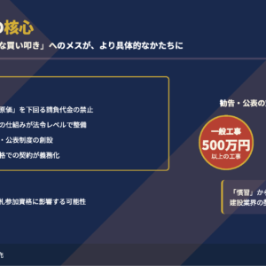 2025年12月施行・改正建設業法 「不当な買い叩き」が経審を直撃する