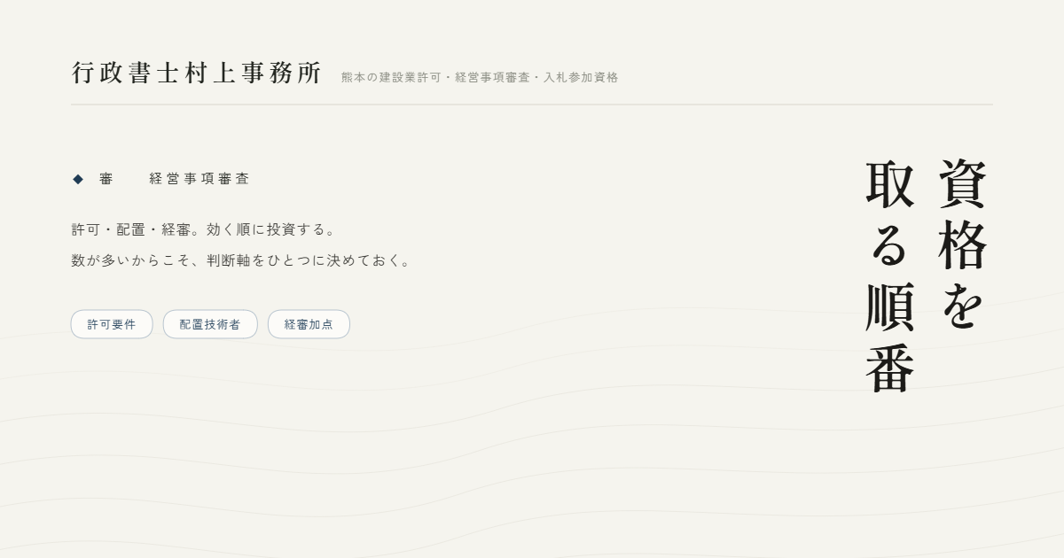 資格を取る順番｜行政書士村上事務所