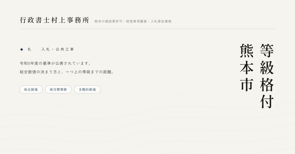 等級格付熊本市｜行政書士村上事務所